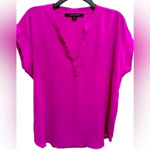 Cynthia Steffe Pink Short Sleeve Relaxed Blouse